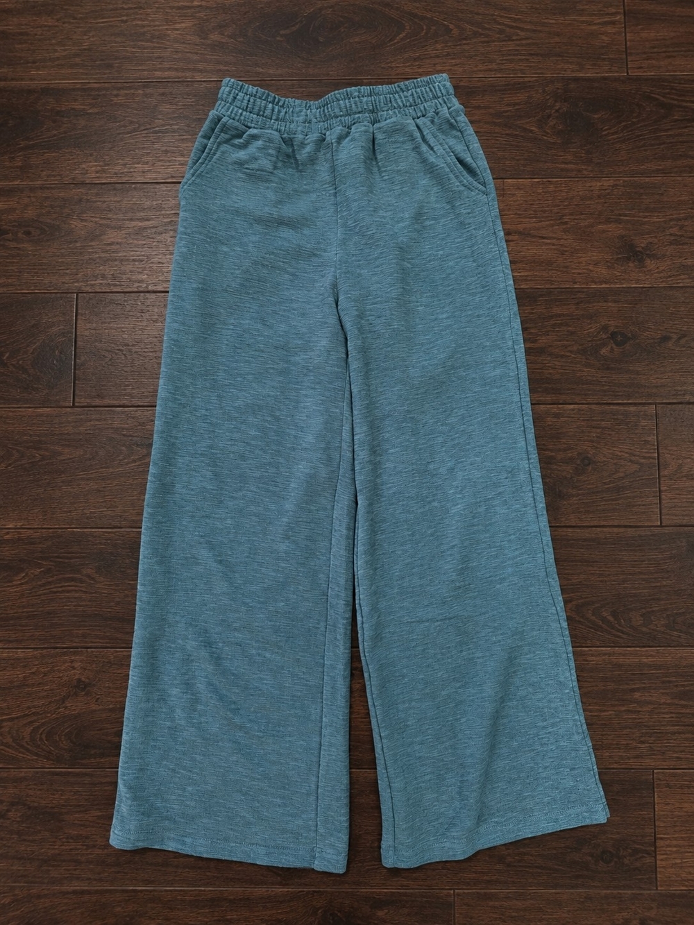 Zenana Ash Jade Textured Wide-Leg Lounge Pants – Size S Nwot